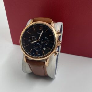 Brown Leather Fossil watch(comes  in Can & Bag)