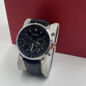 Black Leather Fossil Watch