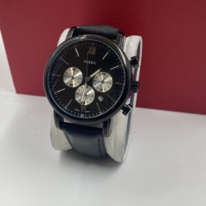 Black Leather Fossil Watch