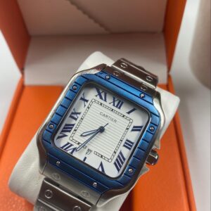 Cartier Blue Rim Silver Body