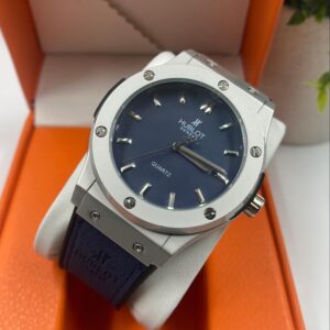 Hublot Black Strapped Silver Rim