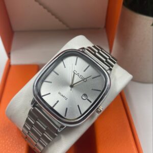 All Silver Casio Watch