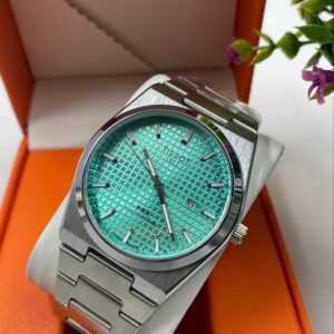 Tissot  Silver Strapped Turquoise Face